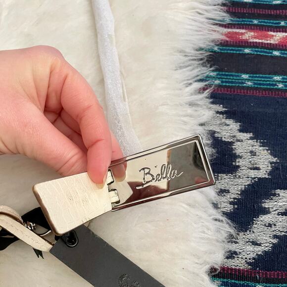 NEW Gryson Leather Faux Embossed Croc Crossbody Bag Bella Belted Mod Cocco - Picture 3 of 13